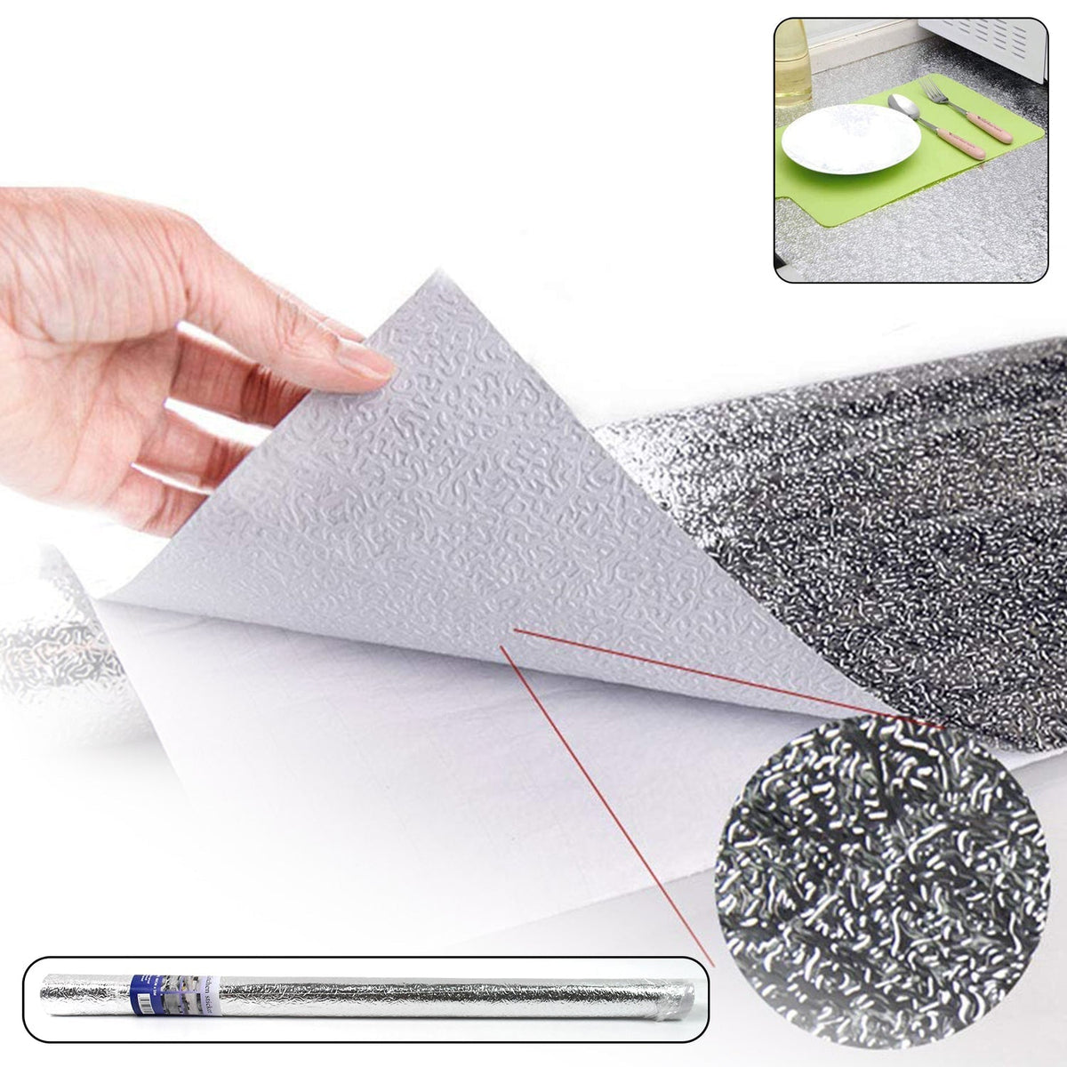 Aluminium foil for Kitchen and Aluminium Foil Paper Sticker Roll (60cmx2Meter)