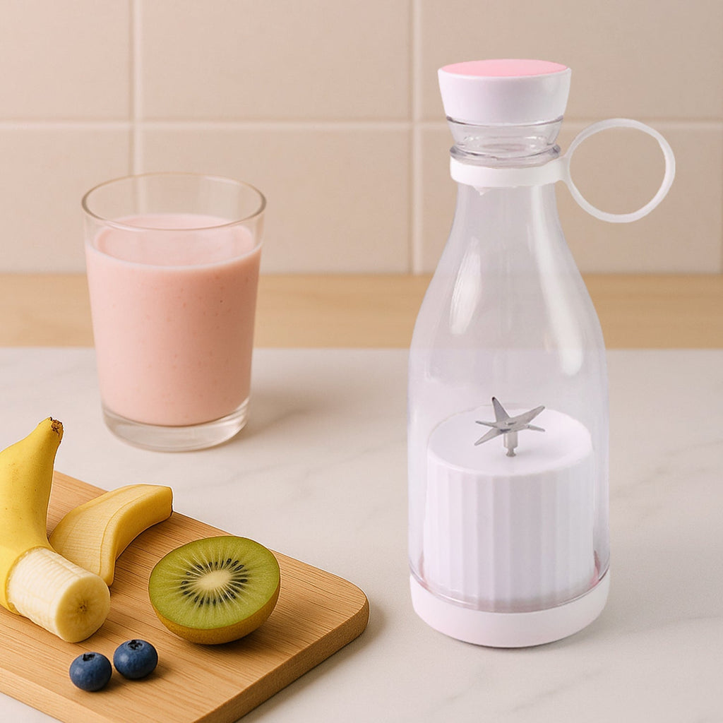 Blender Portable Juicer with 4 Blades 400 Ml Multicolor
