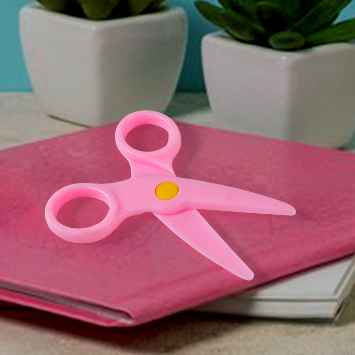 Child-Safe Plastic Scissors Set for Toddlers & Preschool Kids - Art & Craft Supplies