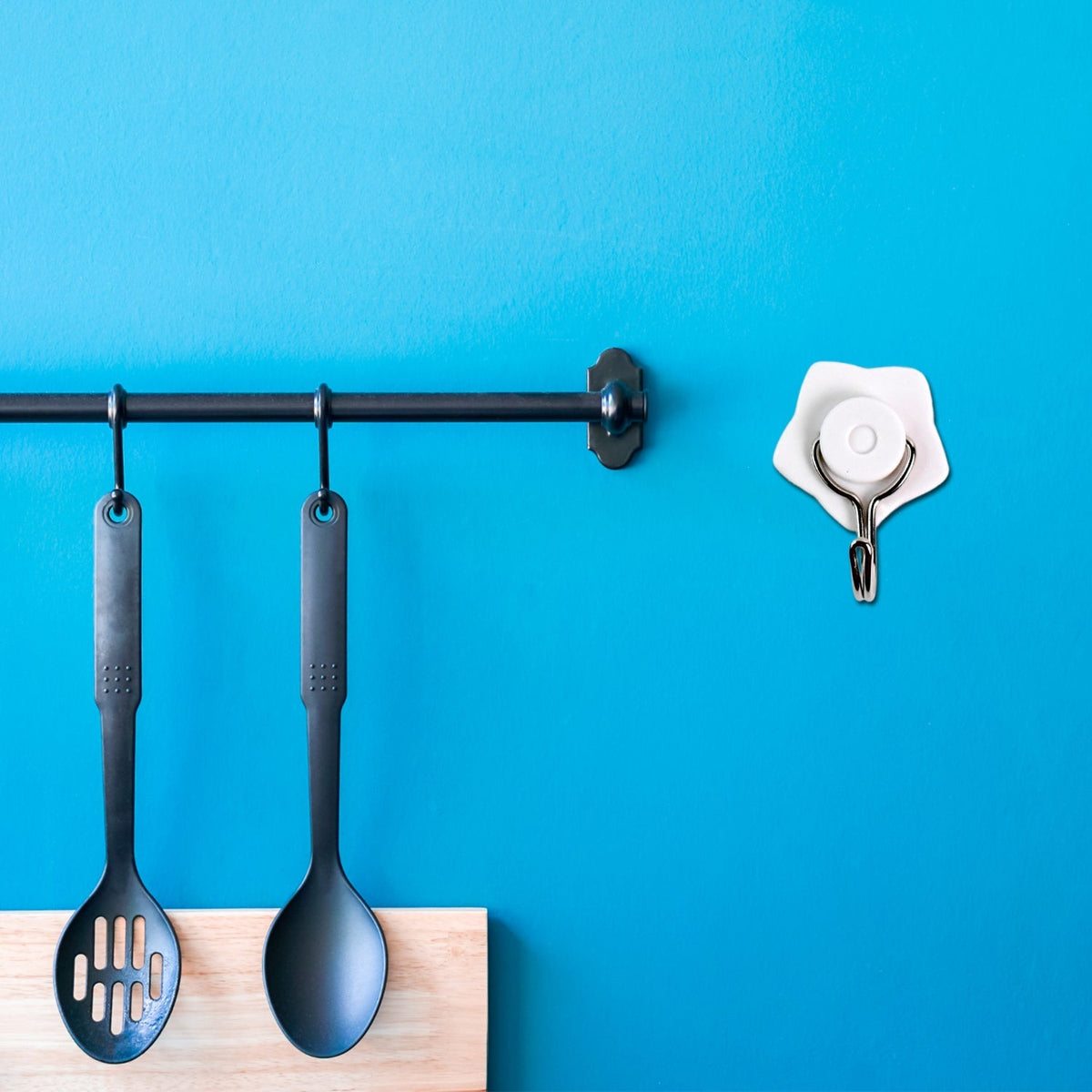 Multipurpose Self Adhesive Plastic Wall Hooks - 6 pcs