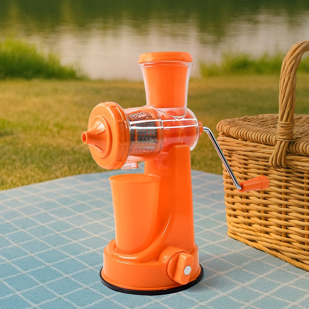 Manual Fruit Vegetable Juicer with Juice Cup and Waste Collector
