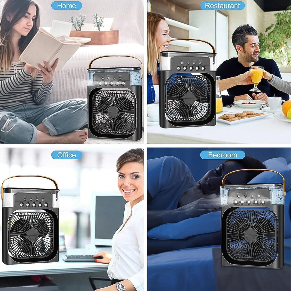 Portable Air Conditioner Fan - Personal Desk Cooling Fan (Battery Not Included)