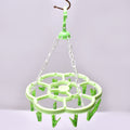 Plastic hanger with 15 clips