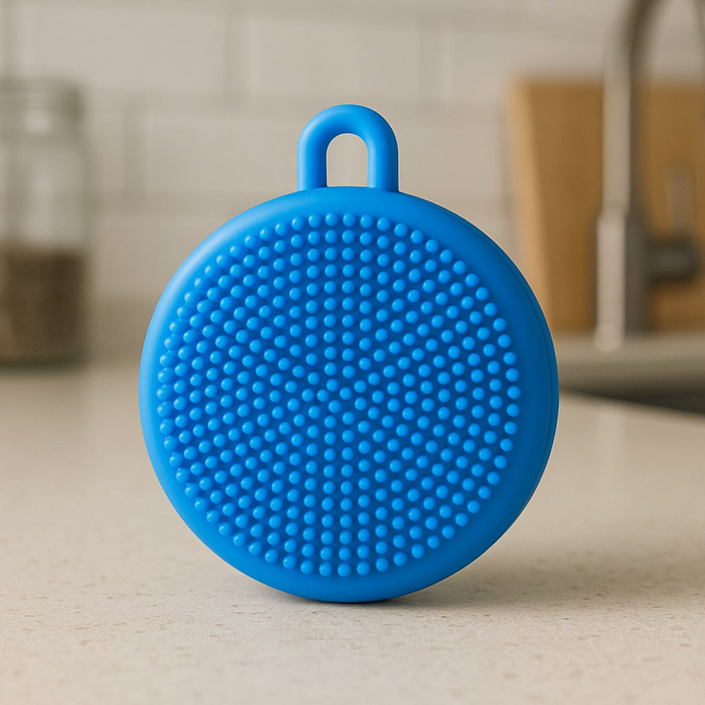 Silicone Dish Scrubber Sponge Mildew Free, Non Stick, Heat Resistant