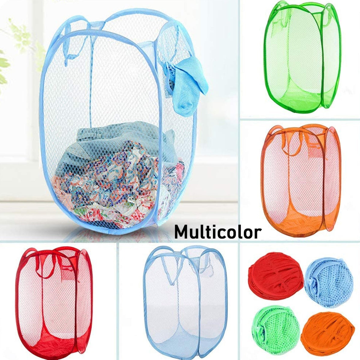 Multipurpose foldable storage basket