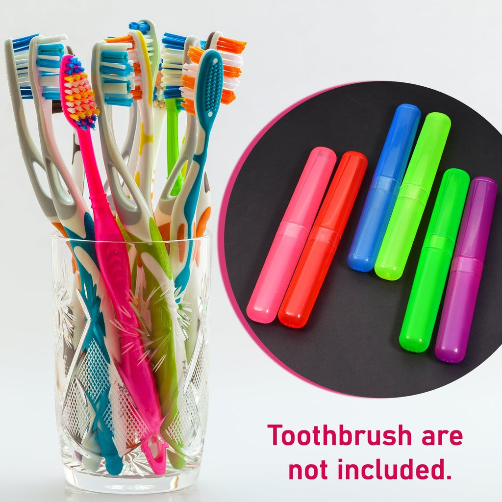 6Pc Plastic Toothbrush Cover Set