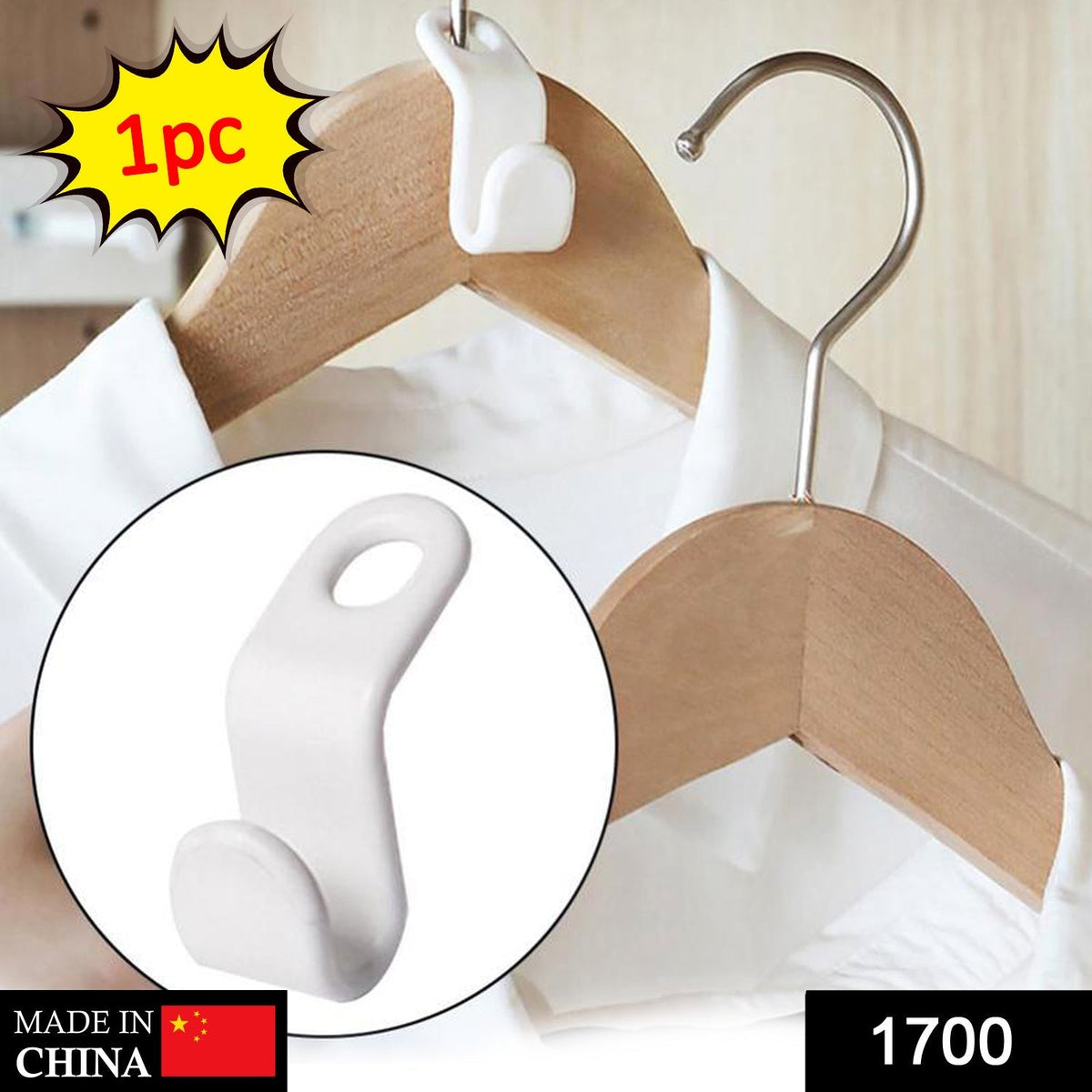 Plastic hanger for wardrobe