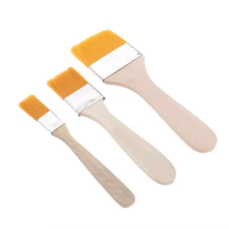 Versatile flat painting brush set for artists.