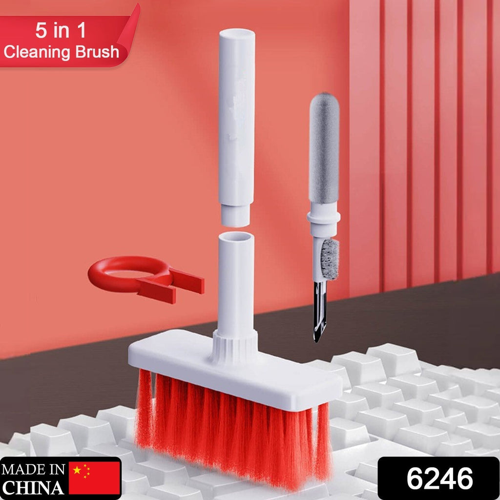 Multi-function cleaning brush with keycap remover and duster for computers