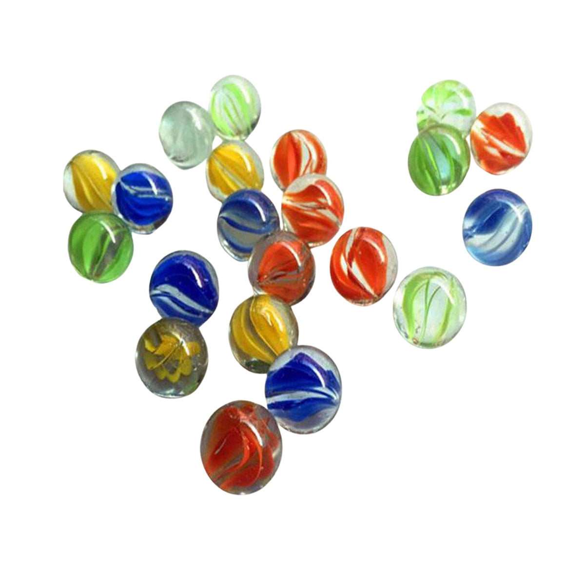 Glass Gem Stone, Flat Round Marbles Pebbles