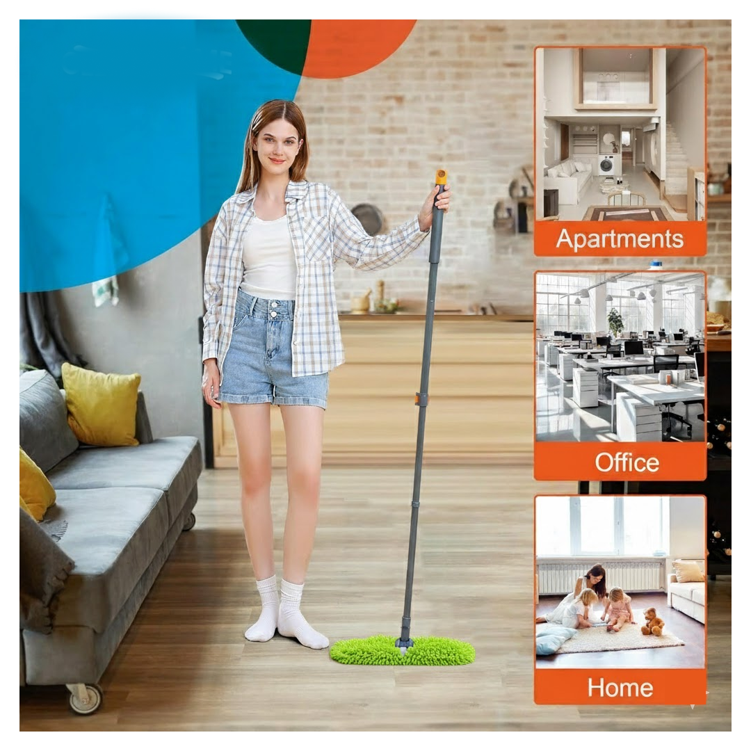 Microfiber Mop with Extendable Handle for Home & Office Cleaning