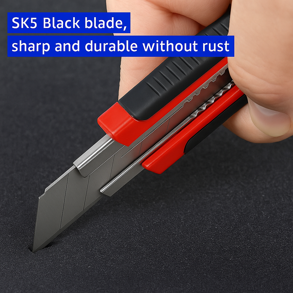 Heavy Duty 18mm Cutter Knife Set with Extra Blades for Office & Home