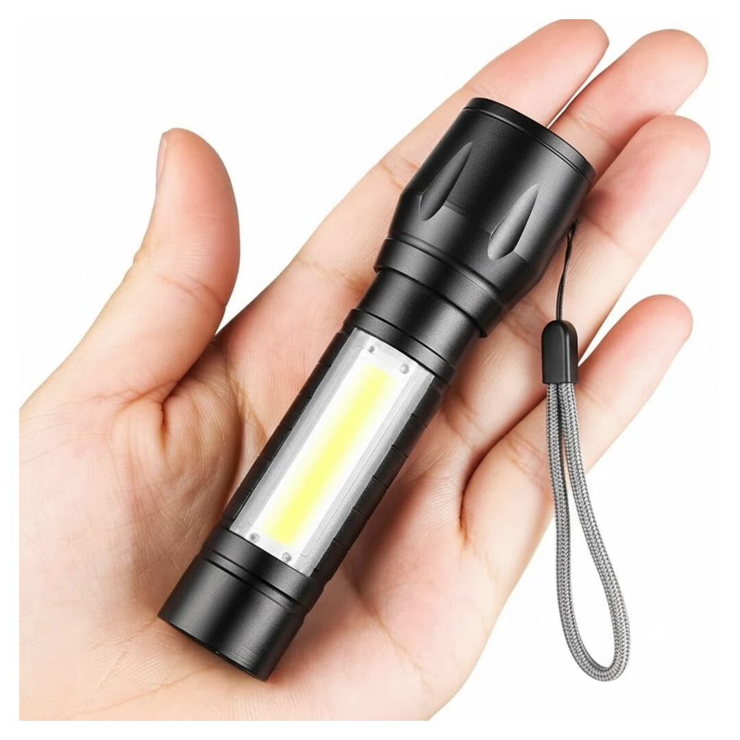Mini Search Rechargeable LED Long Range Flashlight Emergency Light Torch
