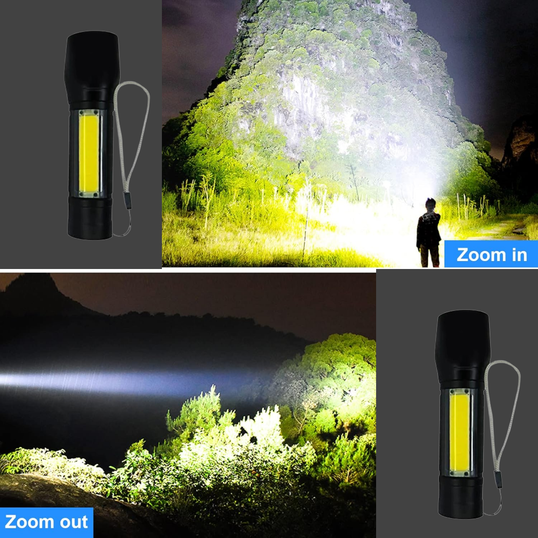 Mini Search Rechargeable LED Long Range Flashlight Emergency Light Torch