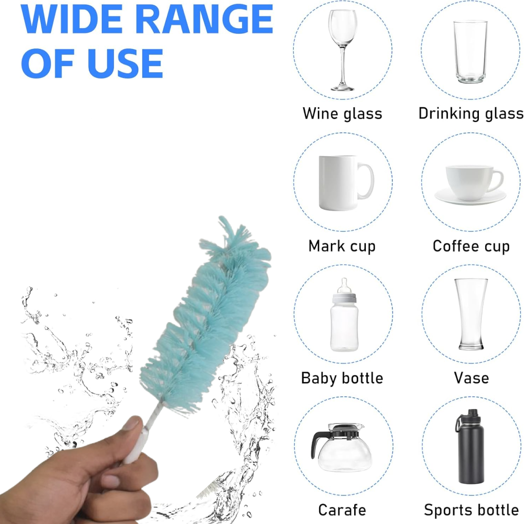 Long Handle Bottle Brush for Jars, Bottles & Containers Cleaning