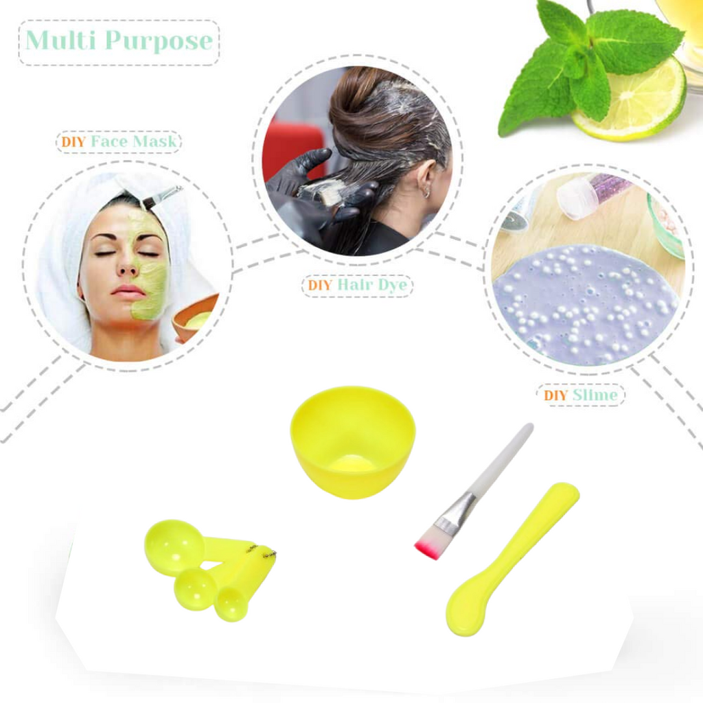 Facial Mask Bowl Set for Girls (6-Pcs)