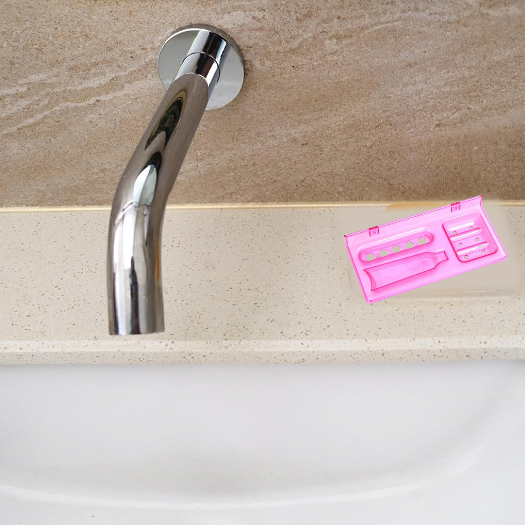 3-in-1 Glass Soap Dish for Bathroom Ware by Pure Source India