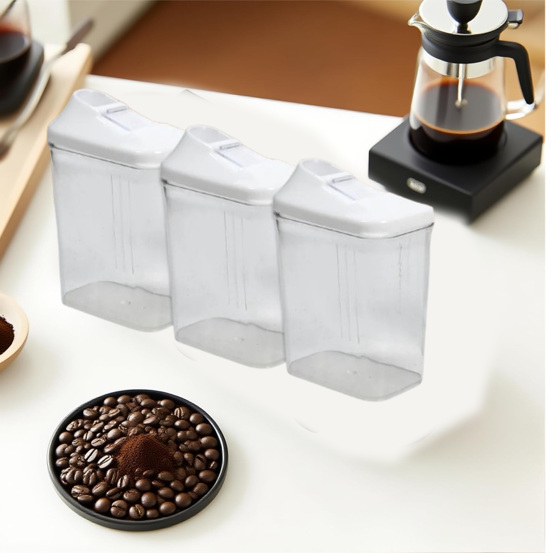 Kitchen Storage Jars & Container Set 3pc , Transparent Jar Set For home & Kitchen Use