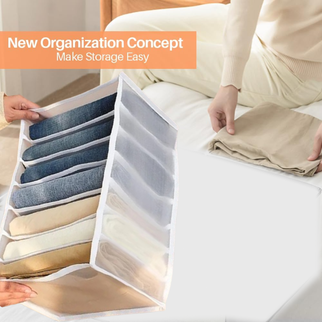 7 Grid Clothes Organizer for Wardrobe Storage