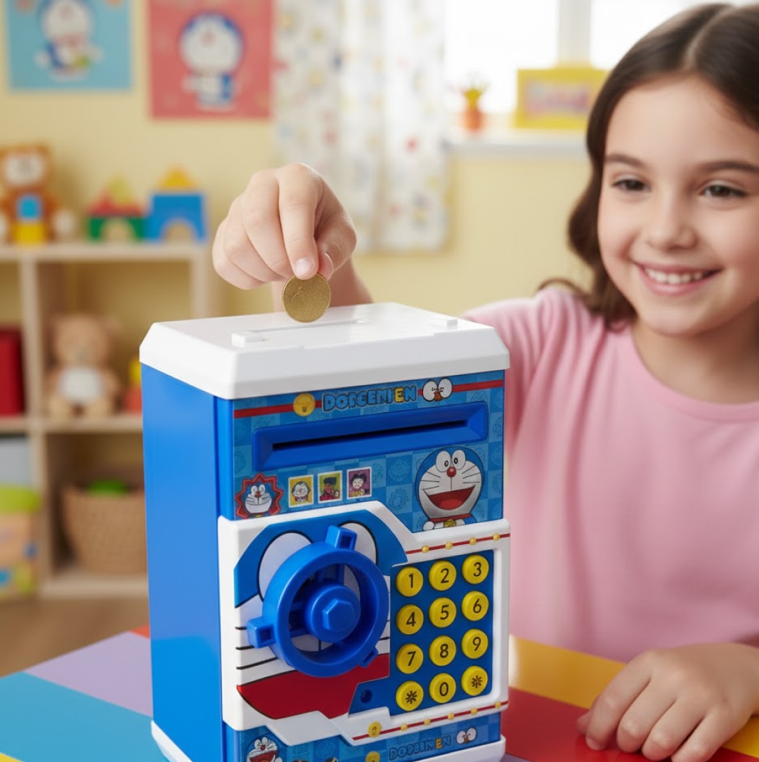 Electronic Piggy Bank ATM with Password for Kids Savings