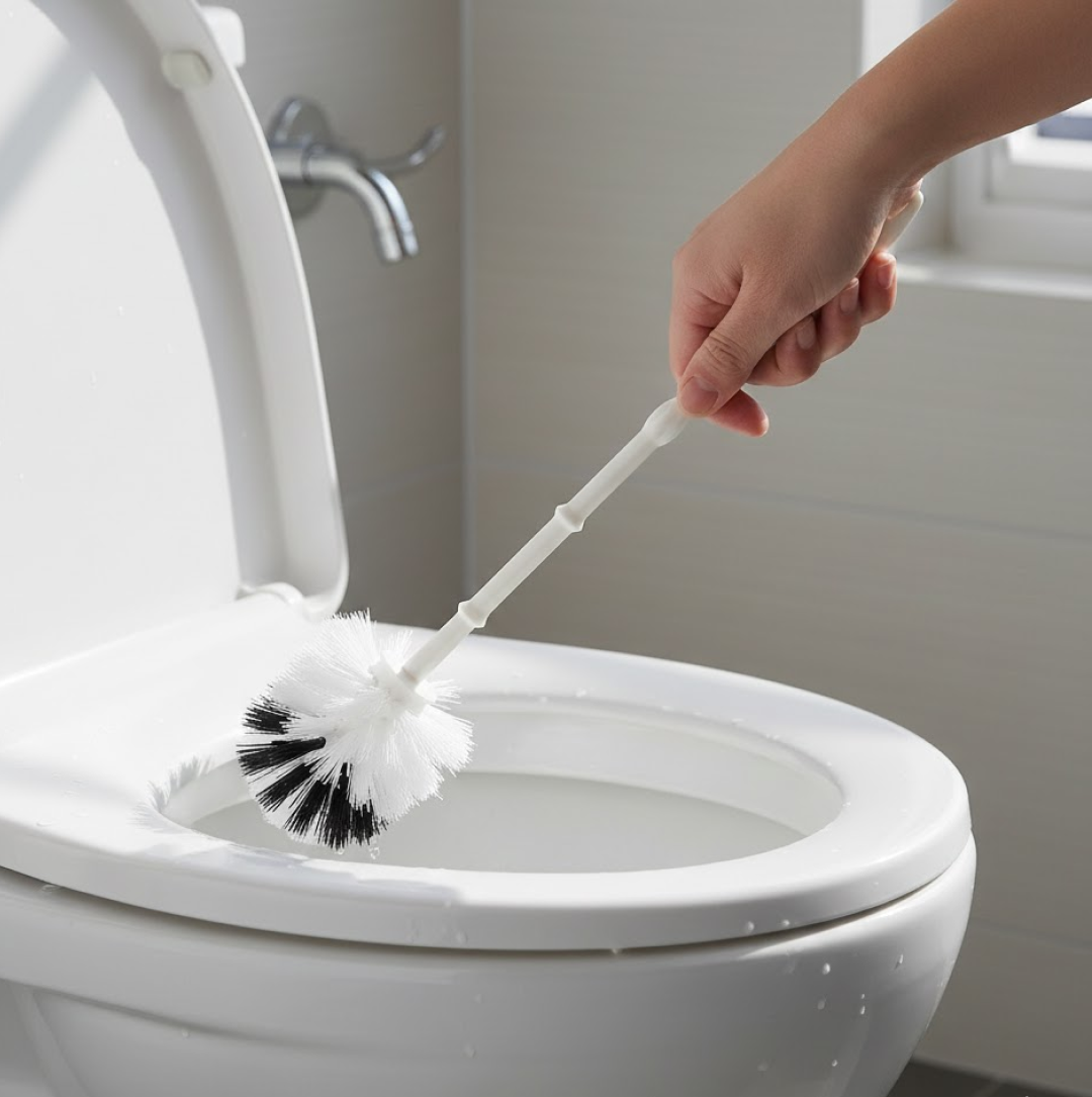 Toilet Cleaning Brush with Potted Holder
