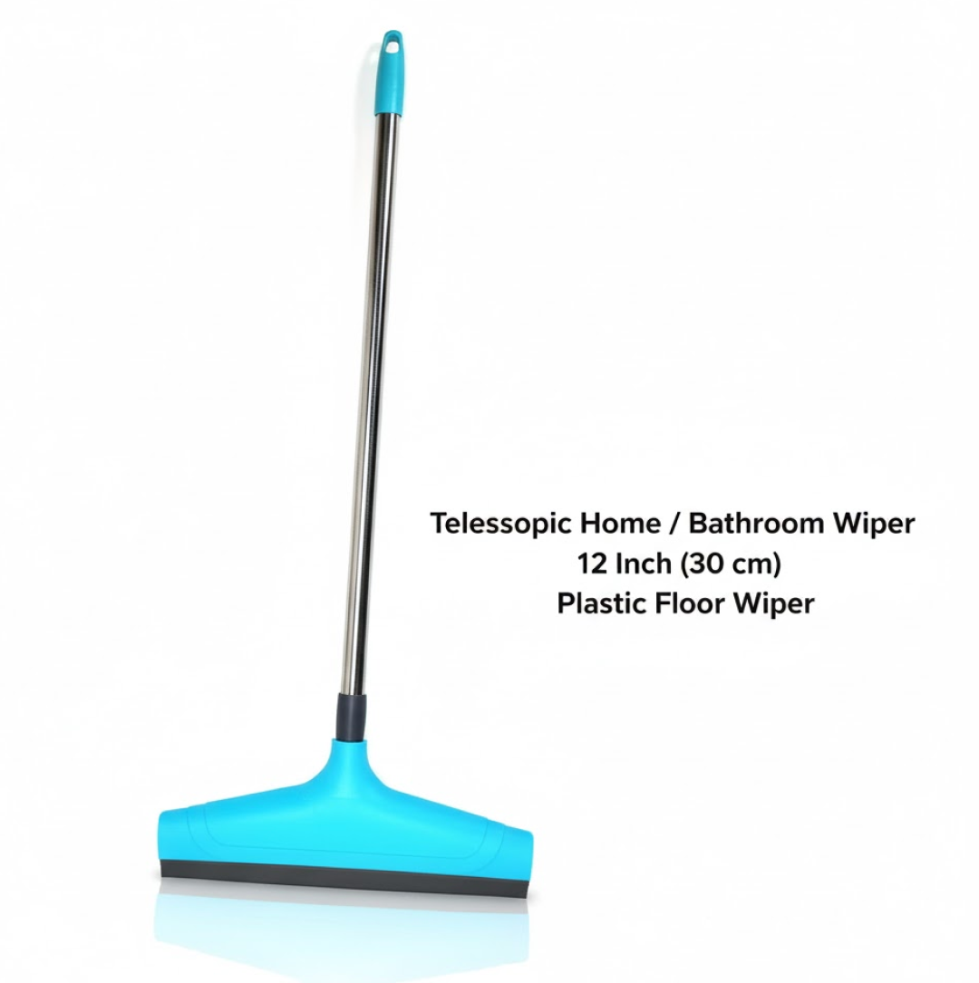 Telescopic Home / Bathroom Wiper 12 Inch (30 cm), Plastic Floor Wiper