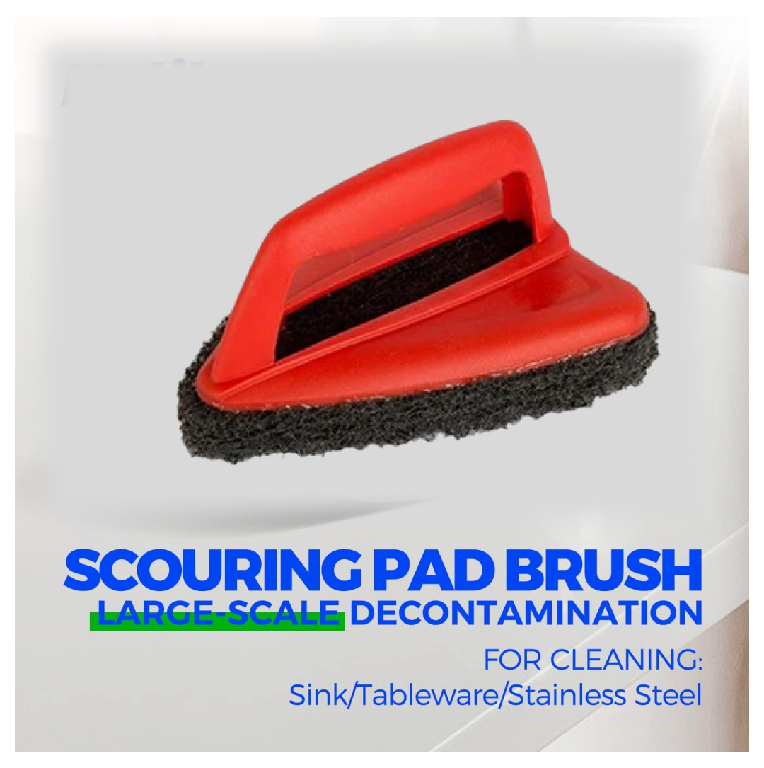 Bathroom Brush with abrasive scrubber for superior tile cleaning