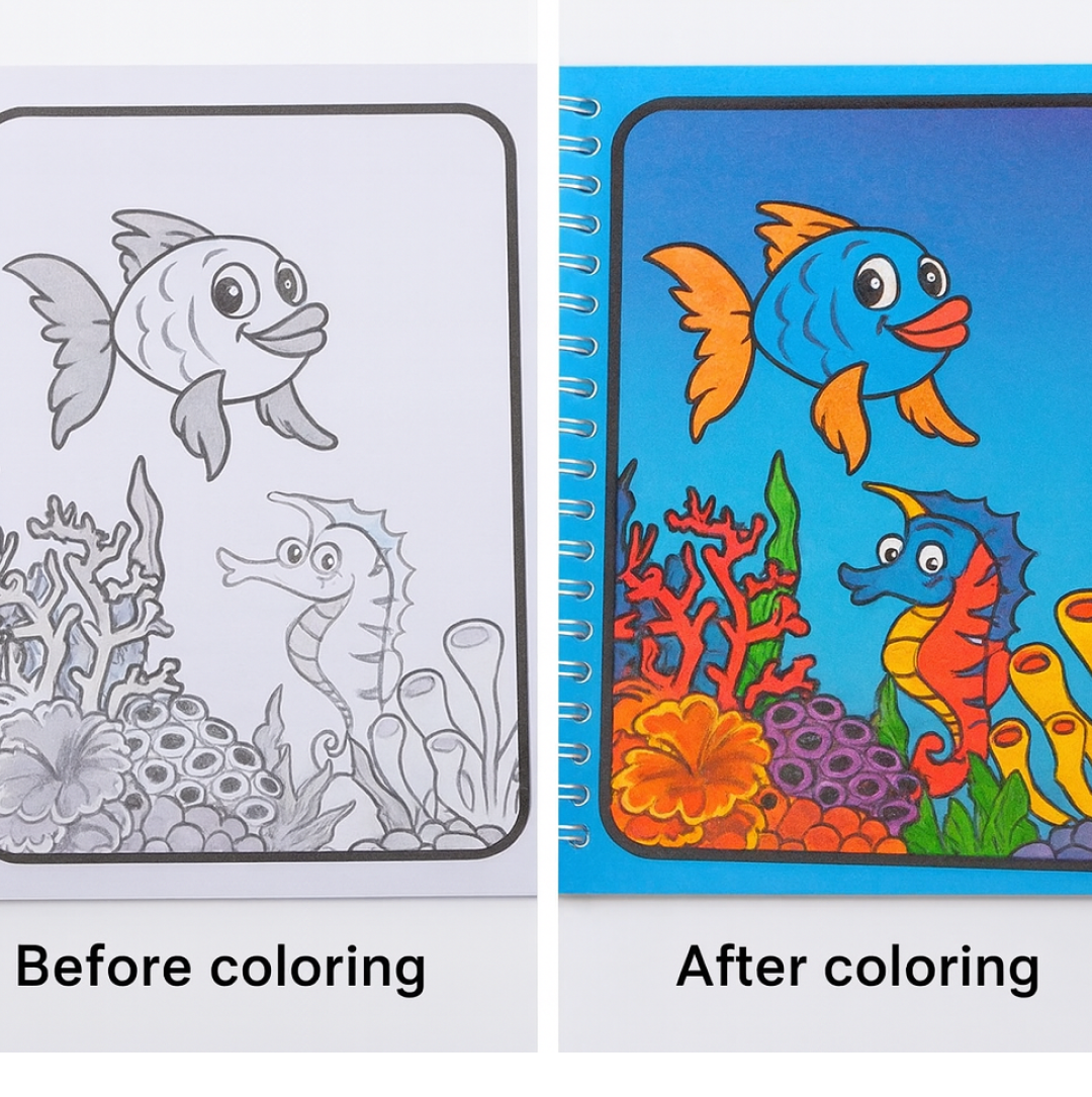 Magic Water Quick Dry Book Water Coloring Book Doodle with Magic Pen Painting Board