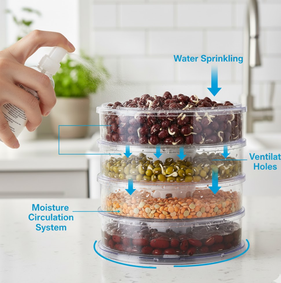 Sprout Maker 4 Layer for Household and Kitchen Use