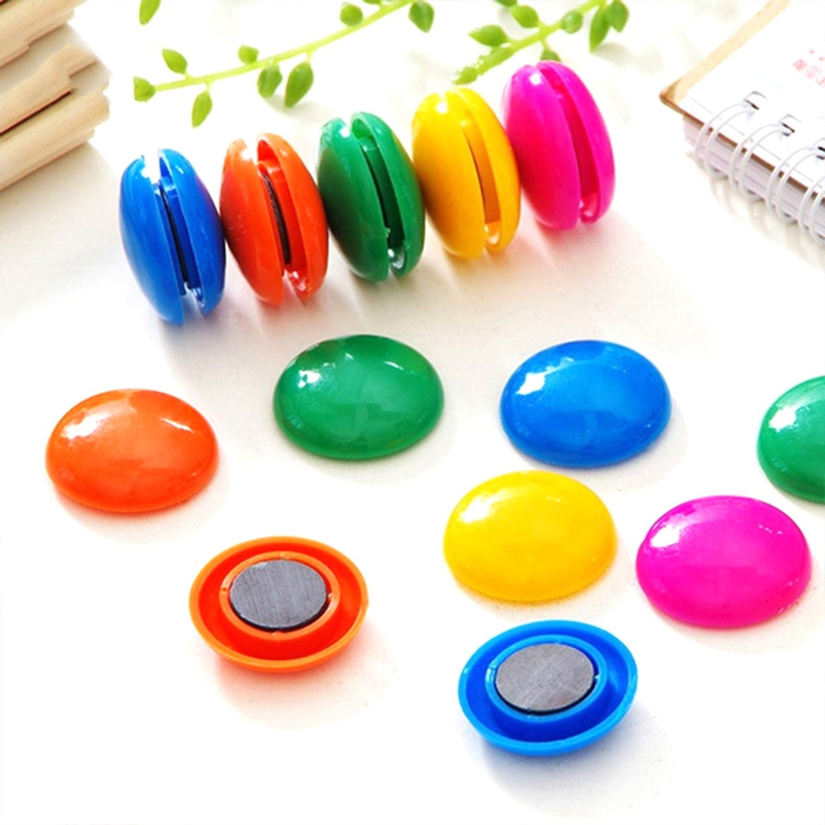 Durable Magnetic Button Set for Kids’ Experiments (10 Pc, Round Shape)