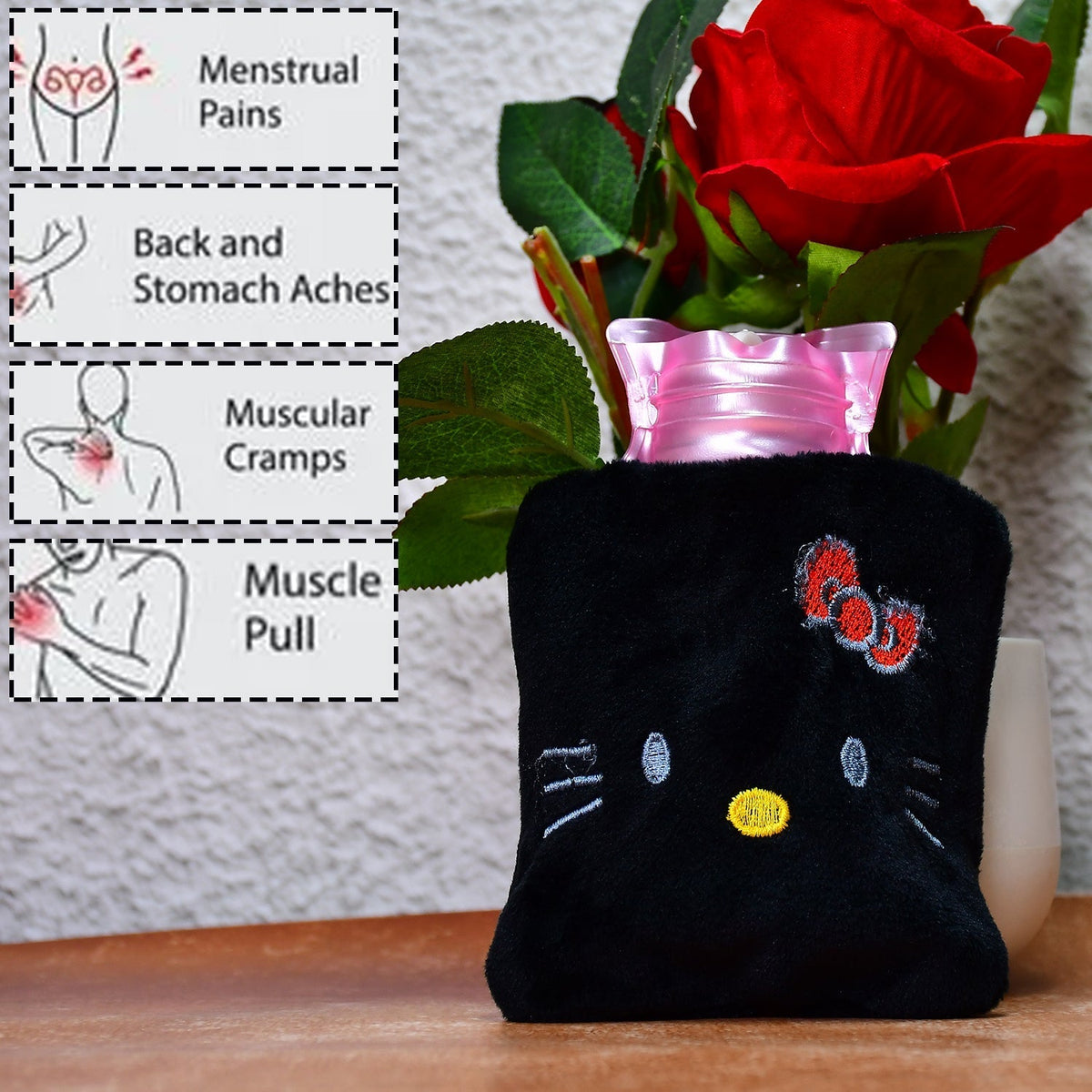 Black Small Hot Water Bag