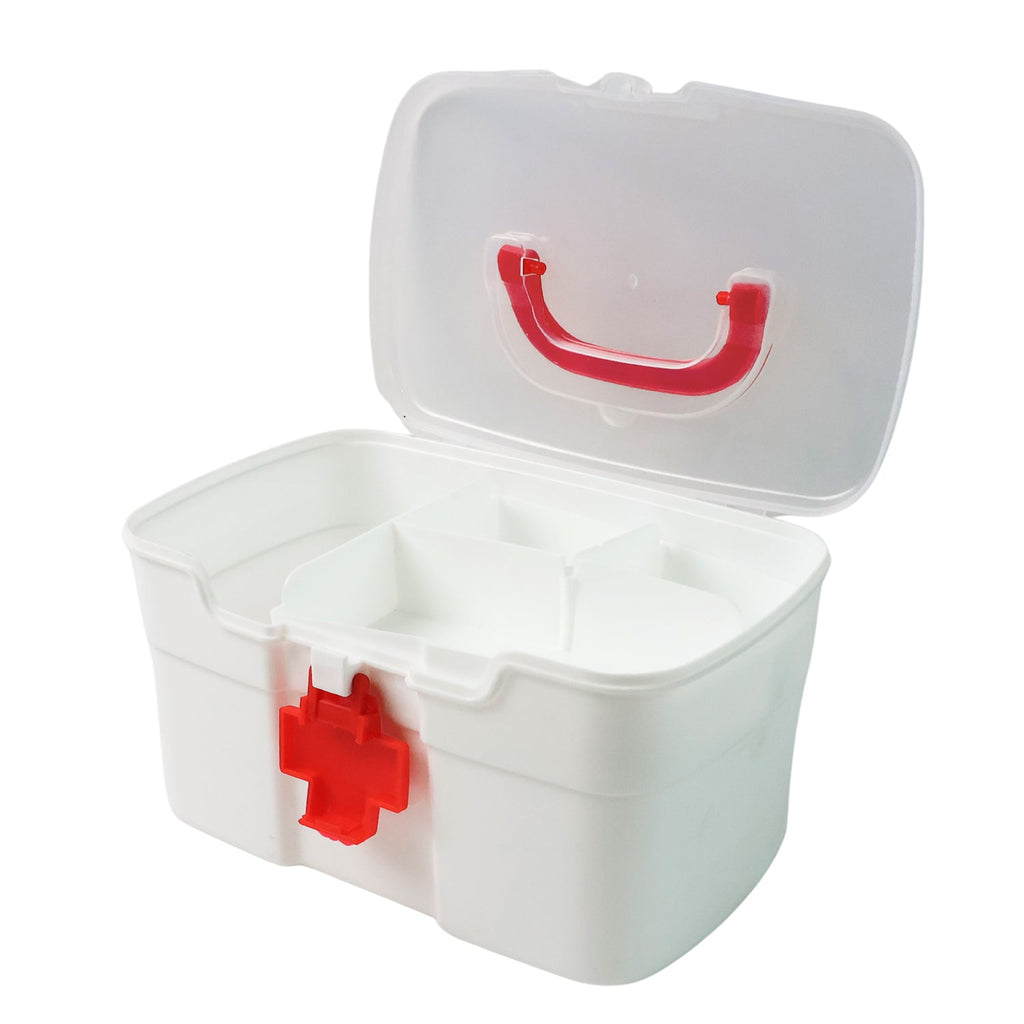 Medical Storage Box with Detachable Tray & Handle