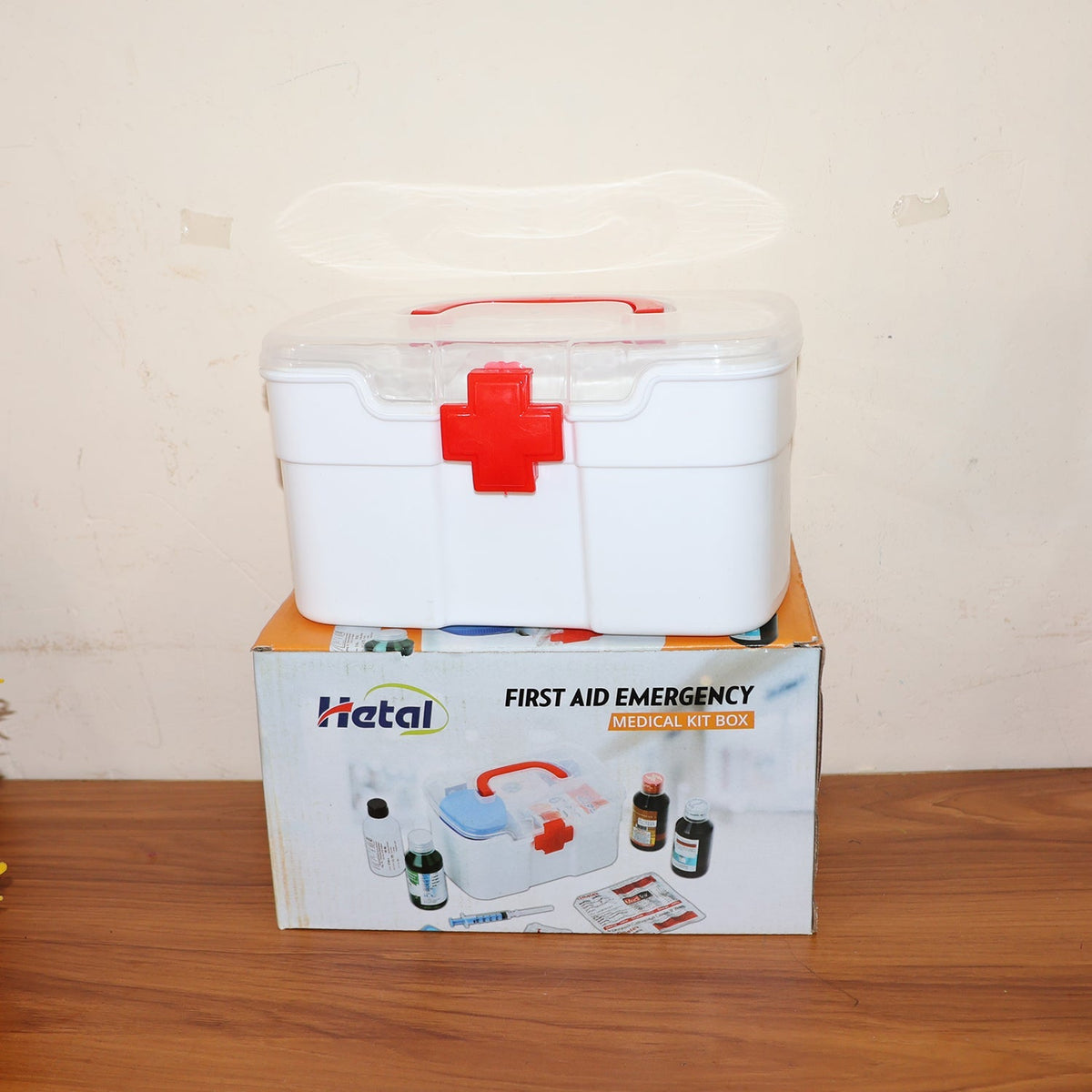 Medical Storage Box with Detachable Tray & Handle