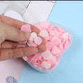 Apple paper soap in use