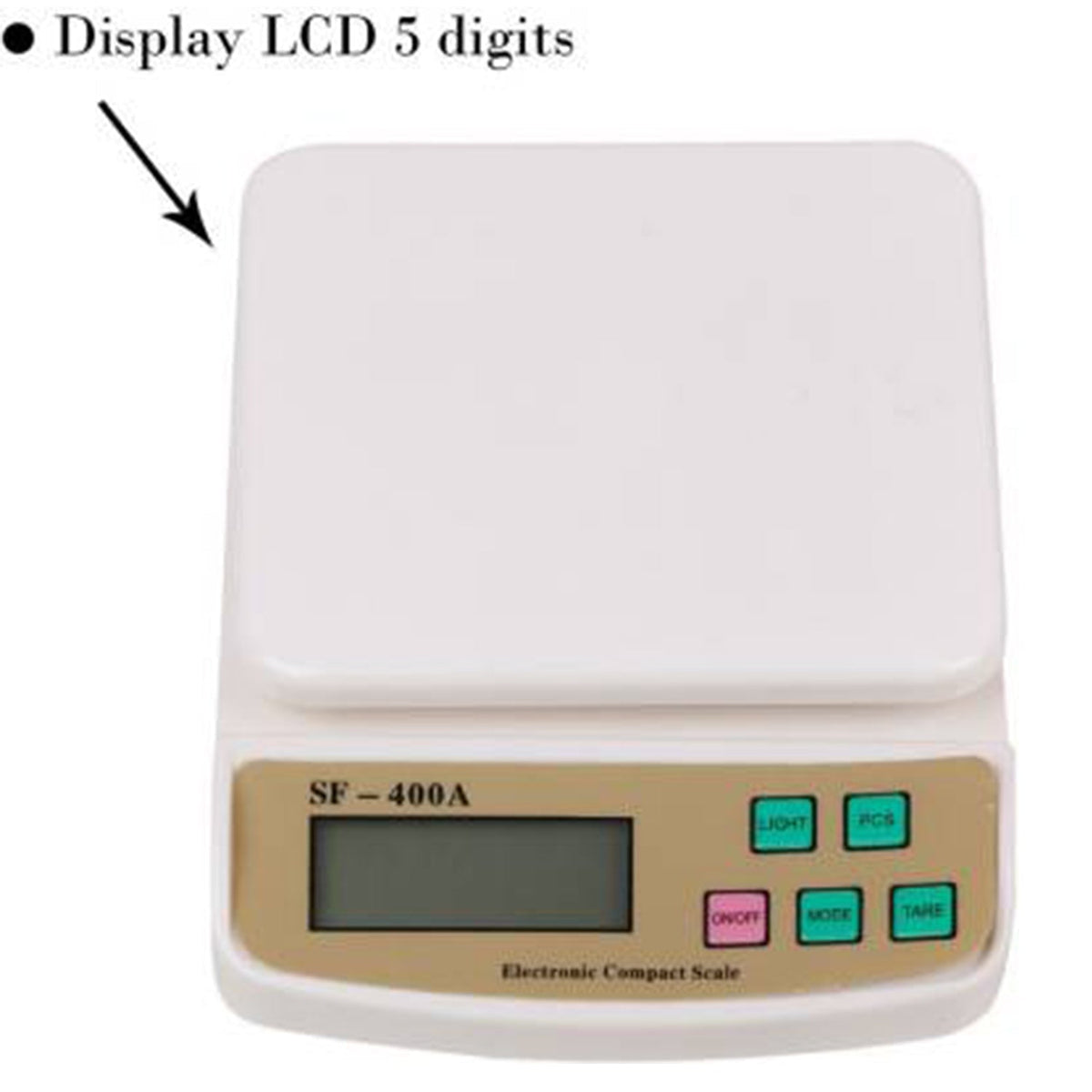Digital kitchen scale with LCD display