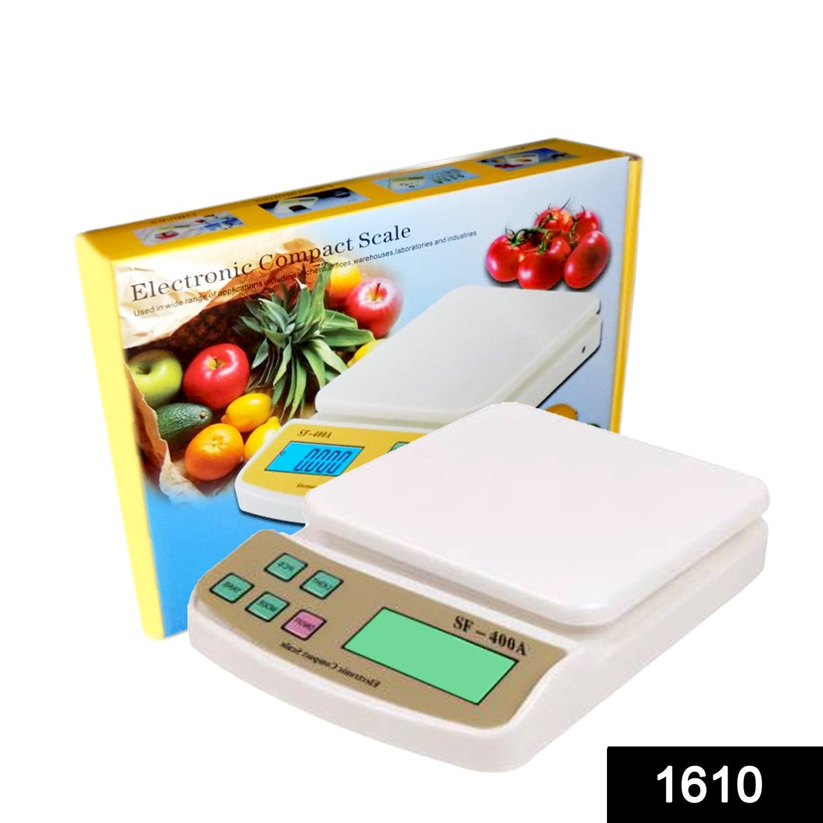 Compact digital kitchen weighing scale