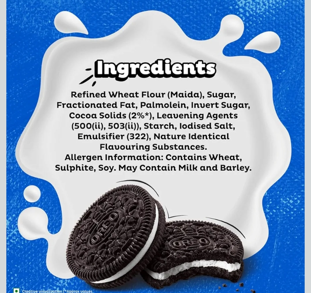 Cadbury Oreo Vanilla Flavour Creme Sandwich Biscuit Mega Family Pack, 876.75/813.75 g[weight may vary]