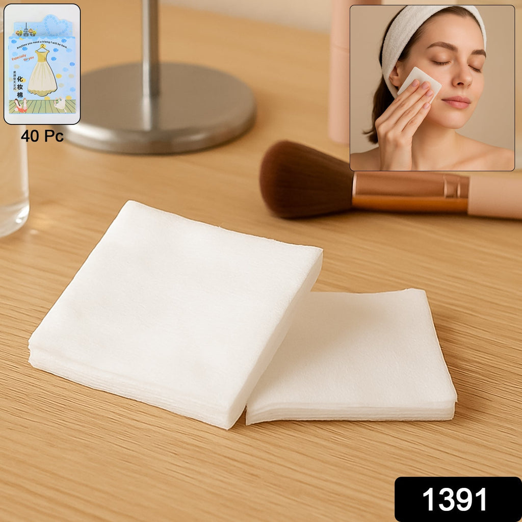 Cotton Makeup Remover Pads for Women Girls (Pack of 40)