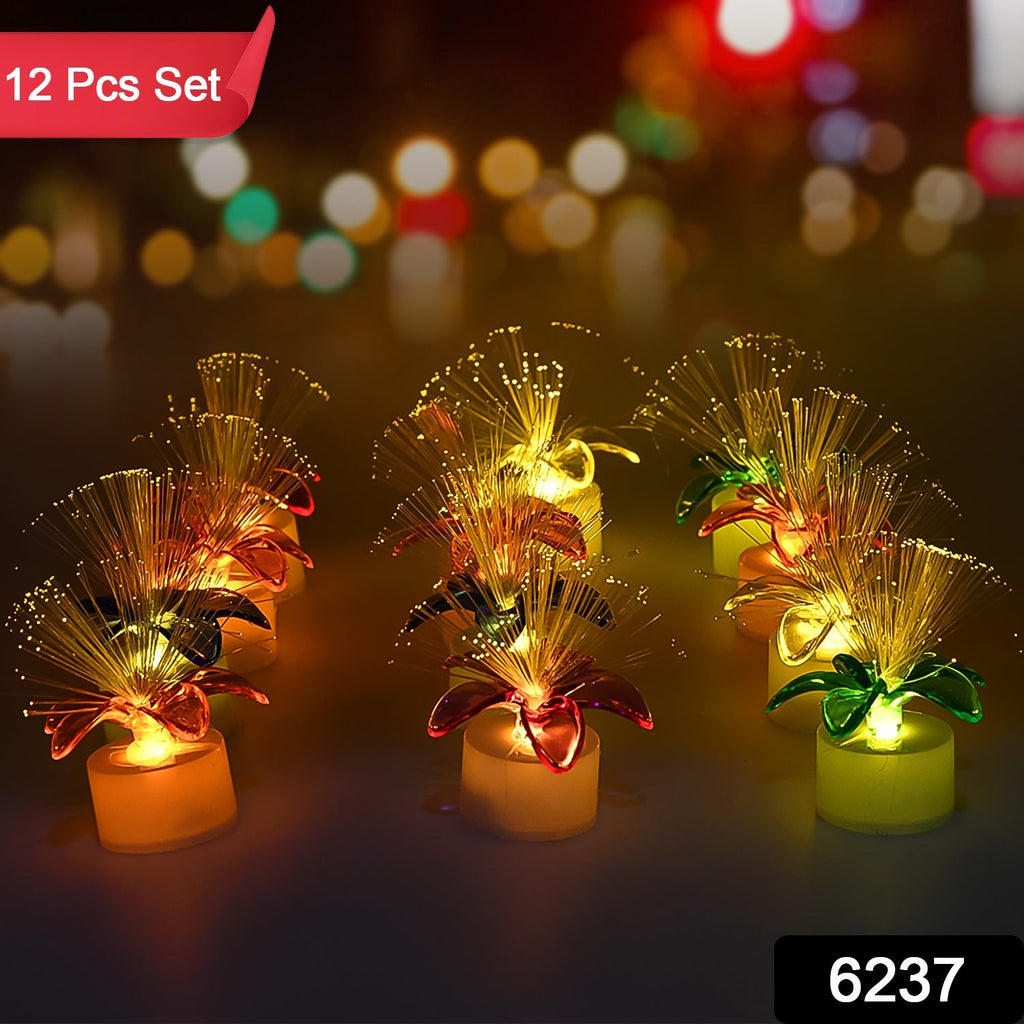 Pack of 12 Mini Fiber Optic LED Table Centerpieces for Diwali